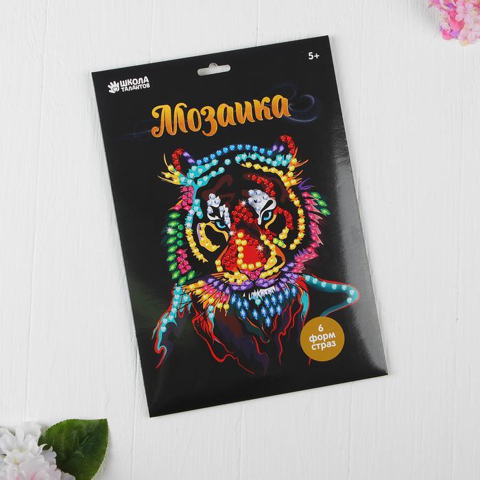 Мозаика стразами «Тигриный взгляд». Набор для творчества, 21*29 см. - 2