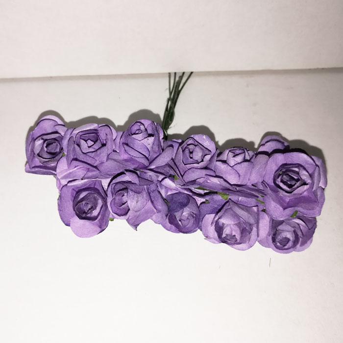 Букет бумажных роз сиреневого цвета ,размер цветка 1.5 см (2)