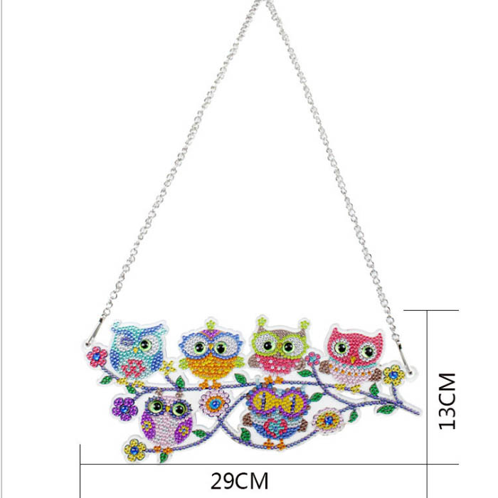 Набор для создания подвесного панно "Совушки" из страз.