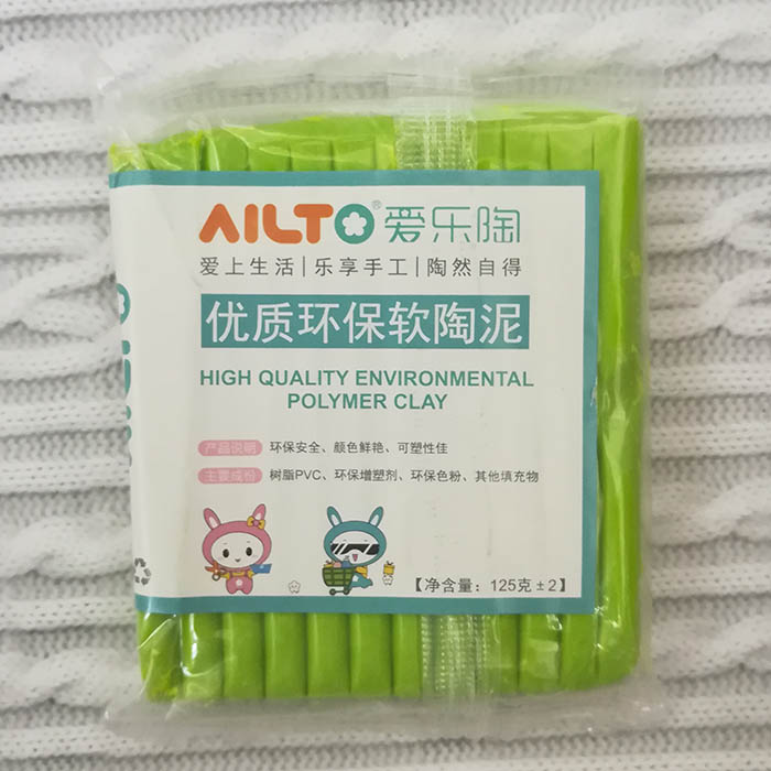 Полимерная глина запекаемая AILTO салатовый зеленый ,125 гр 