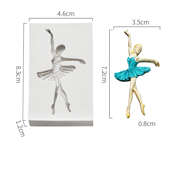Молд силиконовый "Балерина" 8.3х4.6 см (2)