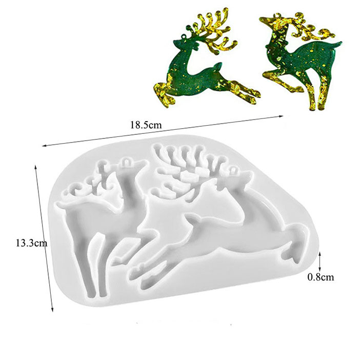 Молд силиконовый "Рождественские олени" 18.5х13.3 см