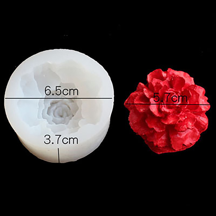 Молд силиконовый "3Д цветочек" 6.5х3.7 см